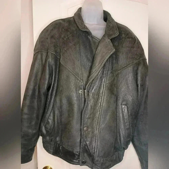 CASABLANCA butterly Fall Winter leather jacket (#886)(C) - Picture 1 of 14